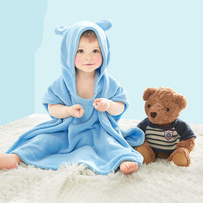 Kids Hooded Bath Towel Cape and Robe for Babies