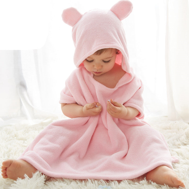 Kids Hooded Bath Towel Cape and Robe for Babies