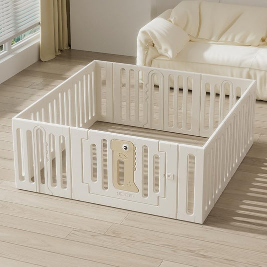 Baby playpen Large playpen for Babies and ToddlersIndoor & Outdoor Play Yard for BabiesBaby Play PenBaby Fence Play AreaBaby gate playpen(59 * 59")