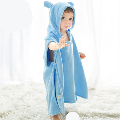 Kids Hooded Bath Towel Cape and Robe for Babies