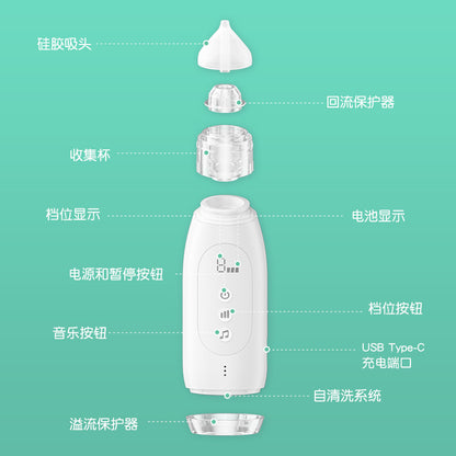 Electric Nasal Aspirator for Infants with Self-Cleaning